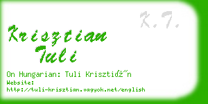 krisztian tuli business card